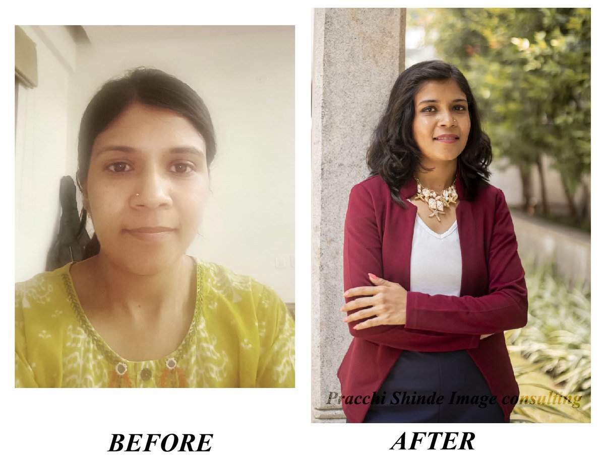 Latha Tater before and after her image transformation