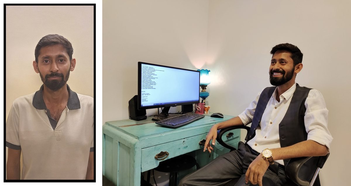 Pritam Chakroborty before and after